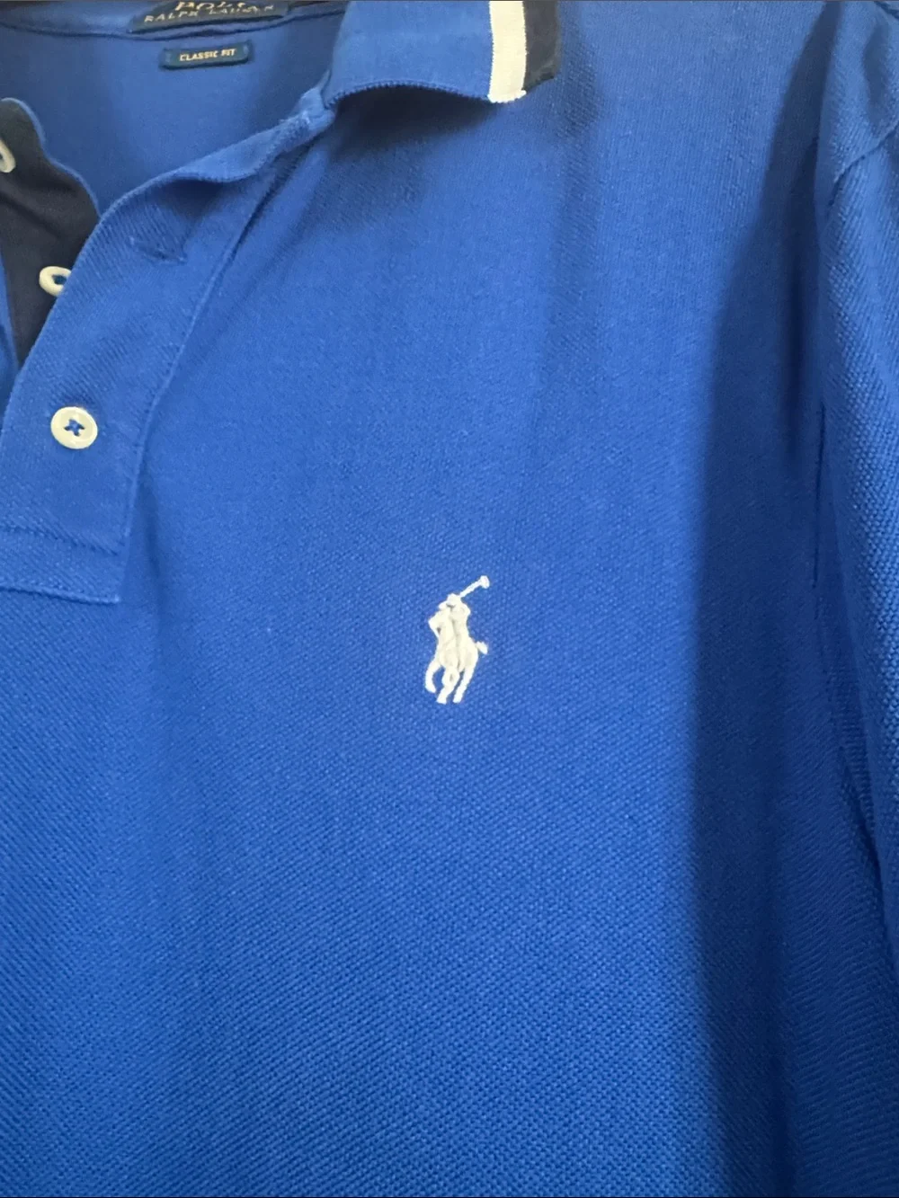 Polo by Ralph Lauren Royal Blue Short-Sleeve Polo with White & Navy Trim (1034)